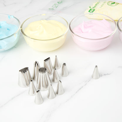 Pastry Tek Stainless Steel #27 Closed Star Piping Tip - 3/4" x 3/4" x 1 1/4" - 1 count box