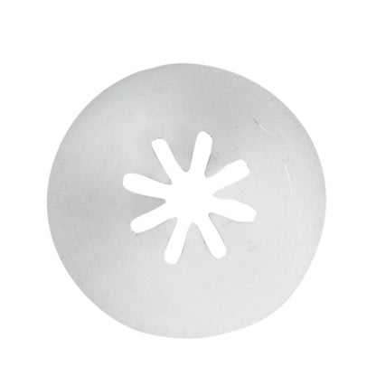 Pastry Tek Stainless Steel #30 Closed Star Piping Tip - 3/4" x 3/4" x 1" - 1 count box