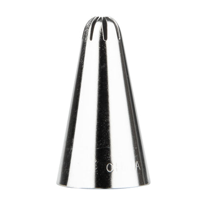 Pastry Tek Stainless Steel #30 Closed Star Piping Tip - 3/4" x 3/4" x 1" - 1 count box
