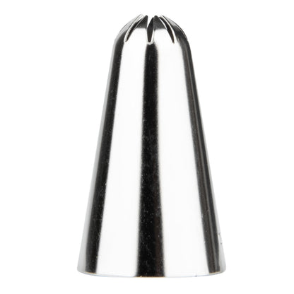 Pastry Tek Stainless Steel #31 Closed Star Piping Tip - 3/4" x 3/4" x 1 1/4" - 1 count box