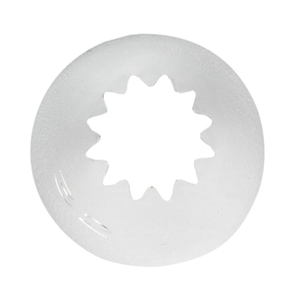 Pastry Tek Stainless Steel #32 Open Star Piping Tip - 3/4" x 3/4" x 1 1/4" - 1 count box