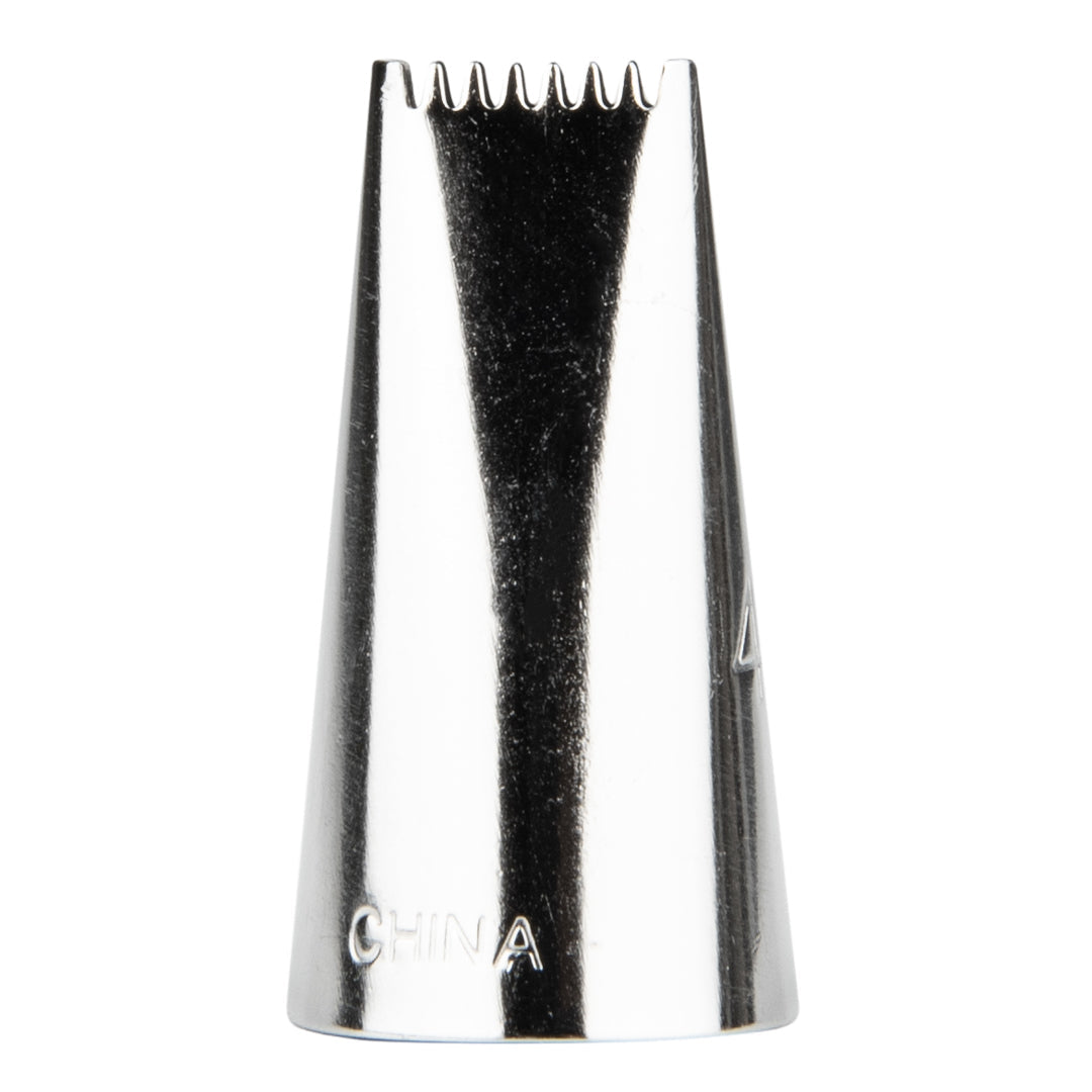 Pastry Tek Stainless Steel #48 Basketweave Piping Tip - 3/4" x 3/4" x 1 1/4" - 1 count box