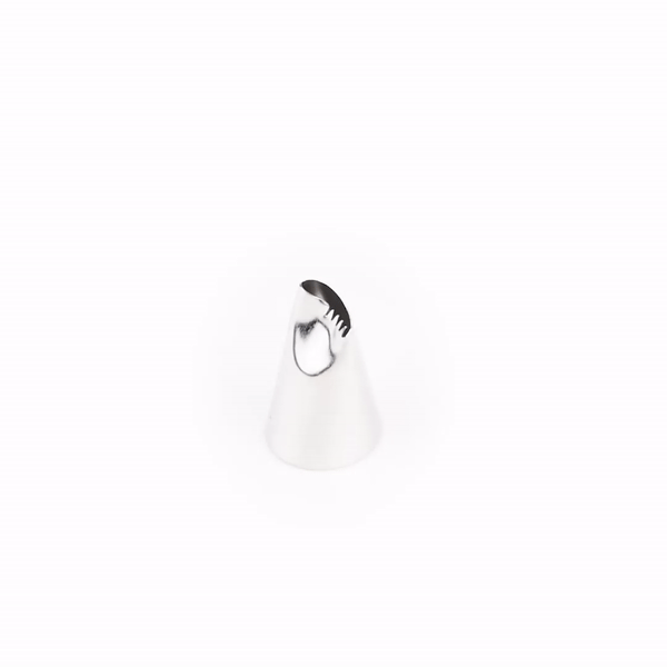 Pastry Tek Stainless Steel #62 Petal Piping Tip - 3/4" x 3/4" x 1" - 1 count box