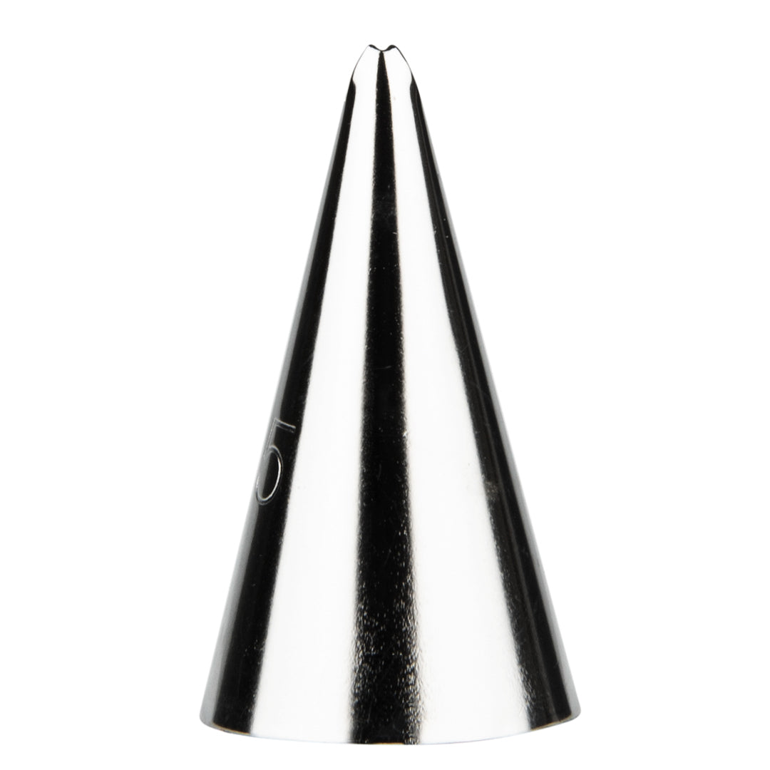 Pastry Tek Stainless Steel #65 Leaf Piping Tip - 3/4" x 3/4" x 1 1/4" - 1 count box