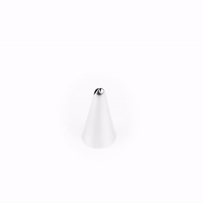 Pastry Tek Stainless Steel #66 Leaf Piping Tip - 3/4" x 3/4" x 1 1/4" - 1 count box