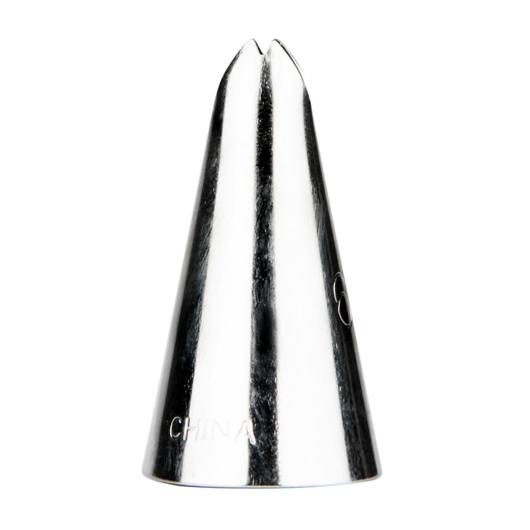 Pastry Tek Stainless Steel #67 Leaf Piping Tip - 3/4" x 3/4" x 1 1/4" - 1 count box