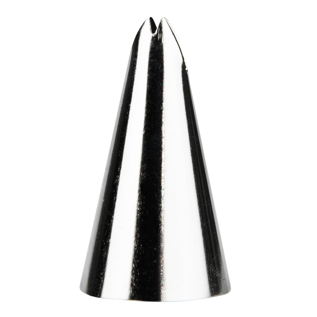 Pastry Tek Stainless Steel #68 Leaf Piping Tip - 3/4" x 3/4" x 1 1/4" - 1 count box