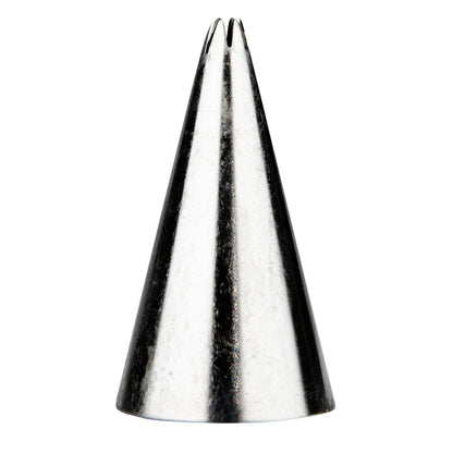 Pastry Tek Stainless Steel #73 Leaf Piping Tip - 3/4" x 3/4" x 1 1/4" - 1 count box