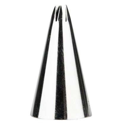 Pastry Tek Stainless Steel #74 Leaf Piping Tip - 3/4" x 3/4" x 1 1/4" - 1 count box