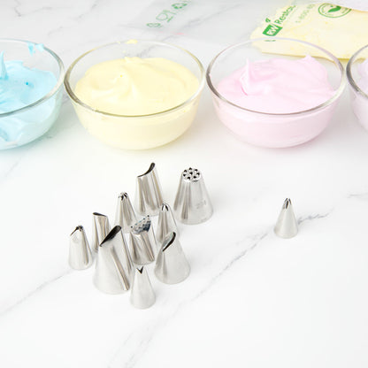 Pastry Tek Stainless Steel #74 Leaf Piping Tip - 3/4" x 3/4" x 1 1/4" - 1 count box
