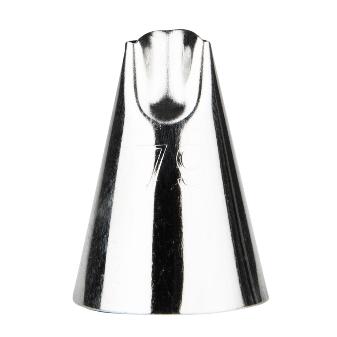 Pastry Tek Stainless Steel #79 Specialty Piping Tip - 3/4" x 3/4" x 1" - 1 count box