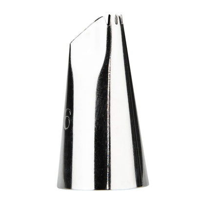 Pastry Tek Stainless Steel #86 Ruffle Piping Tip - 3/4" x 3/4" x 1 1/4" - 1 count box