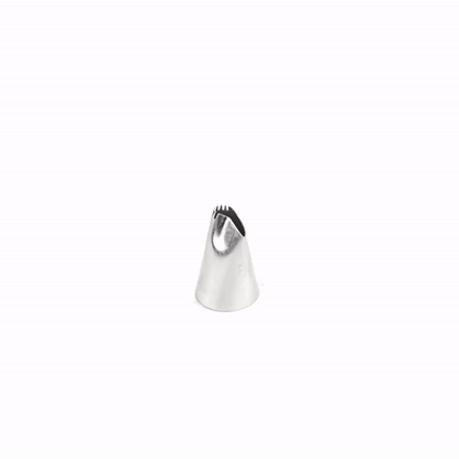 Pastry Tek Stainless Steel #88 Ruffle Piping Tip - 3/4" x 3/4" x 1" - 1 count box