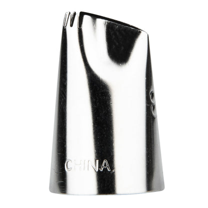 Pastry Tek Stainless Steel #88 Ruffle Piping Tip - 3/4" x 3/4" x 1" - 1 count box