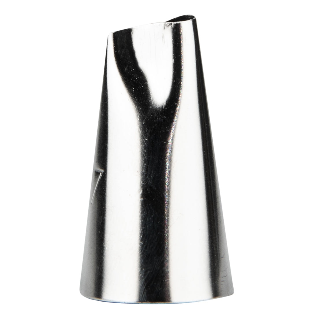 Pastry Tek Stainless Steel #97 Petal Piping Tip - 3/4" x 3/4" x 1 1/4" - 1 count box