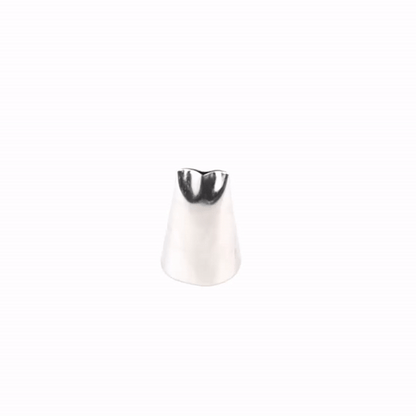 Pastry Tek Stainless Steel #100 Ruffle Piping Tip - 3/4" x 3/4" x 1" - 1 count box