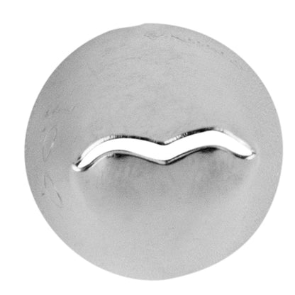 Pastry Tek Stainless Steel #100 Ruffle Piping Tip - 3/4" x 3/4" x 1" - 1 count box