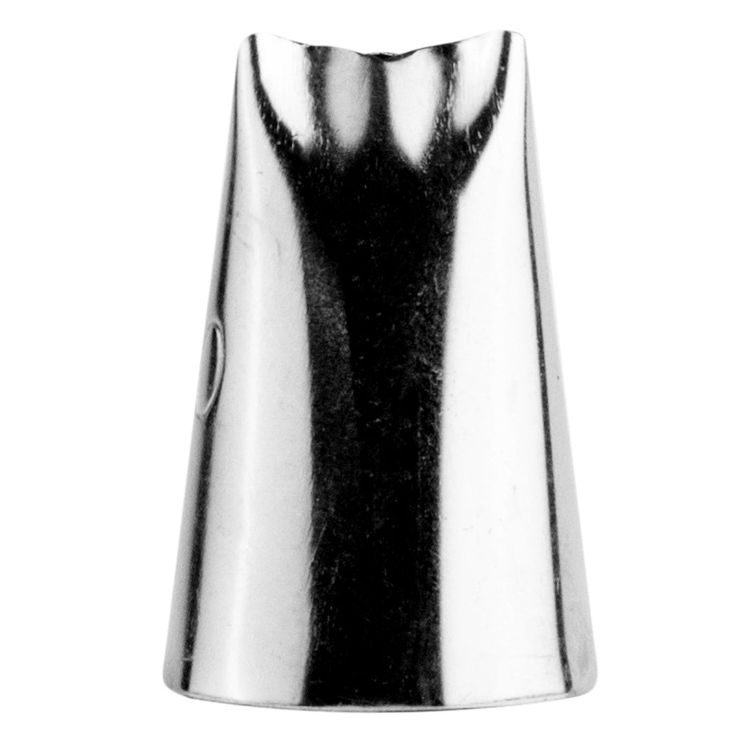 Pastry Tek Stainless Steel #100 Ruffle Piping Tip - 3/4" x 3/4" x 1" - 1 count box