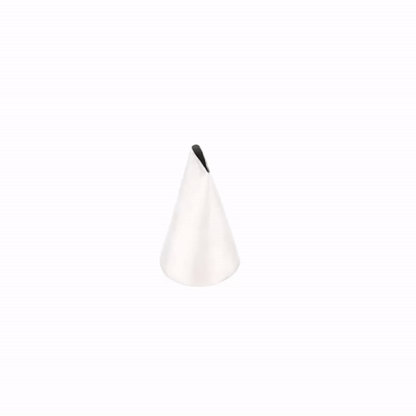 Pastry Tek Stainless Steel #101 Petal Piping Tip - 3/4" x 3/4" x 1 1/4" - 1 count box