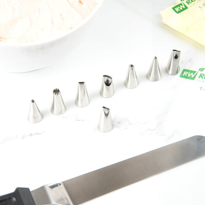 Pastry Tek Stainless Steel #102 Petal Piping Tip - 3/4" x 3/4" x 1 1/4" - 1 count box