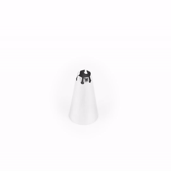 Pastry Tek Stainless Steel #105 Specialty Piping Tip - 3/4" x 3/4" x 1 1/4" - 1 count box