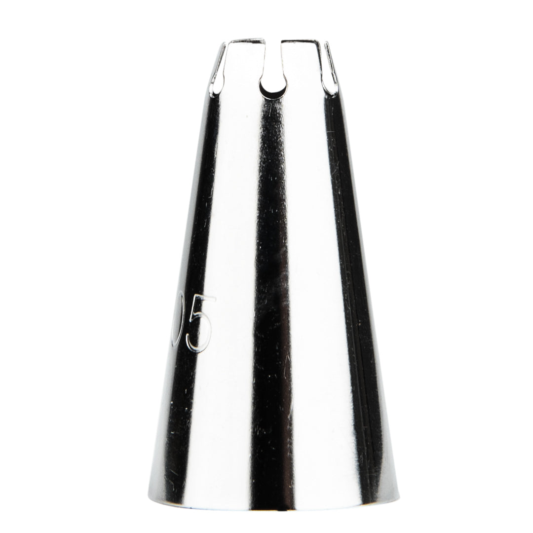 Pastry Tek Stainless Steel #105 Specialty Piping Tip - 3/4" x 3/4" x 1 1/4" - 1 count box