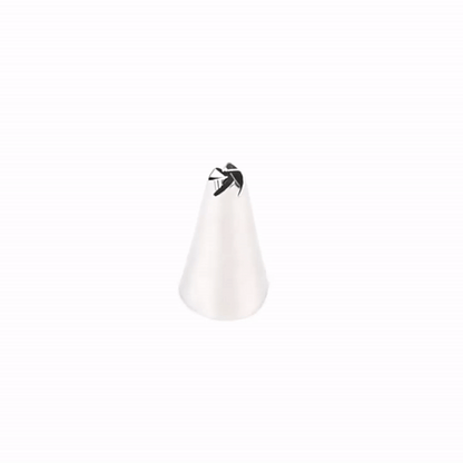 Pastry Tek Stainless Steel #106 Drop Flower Piping Tip - 3/4" x 3/4" x 1 1/4" - 1 count box