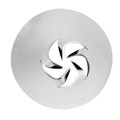 Pastry Tek Stainless Steel #106 Drop Flower Piping Tip - 3/4" x 3/4" x 1 1/4" - 1 count box