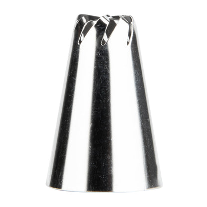 Pastry Tek Stainless Steel #108 Drop Flower Piping Tip - 3/4" x 3/4" x 1 1/4" - 1 count box