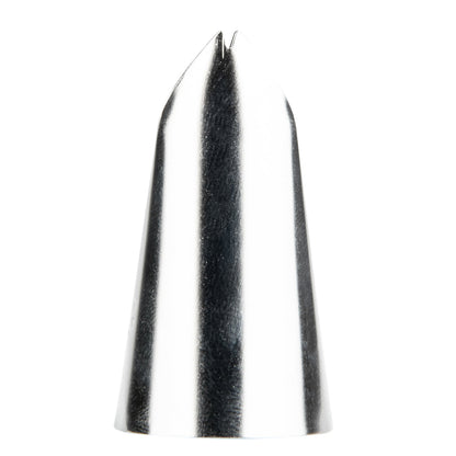 Pastry Tek Stainless Steel #113 Leaf Piping Tip - 1" x 1" x 1 3/4" - 1 count box