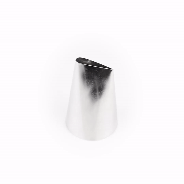Pastry Tek Stainless Steel #127 Petal Piping Tip - 1 1/4" x 1 1/4" x 1 3/4" - 1 count box