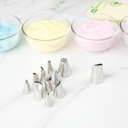 Pastry Tek Stainless Steel #127 Petal Piping Tip - 1 1/4" x 1 1/4" x 1 3/4" - 1 count box