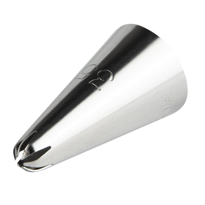 Pastry Tek Stainless Steel #129 Drop Flower Piping Tip - 3/4" x 3/4" x 1 1/4" - 1 count box