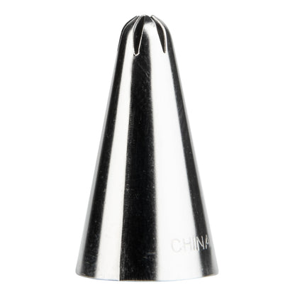 Pastry Tek Stainless Steel #129 Drop Flower Piping Tip - 3/4" x 3/4" x 1 1/4" - 1 count box