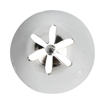 Pastry Tek Stainless Steel #131 Drop Flower Piping Tip - 3/4" x 3/4" x 1 1/4" - 1 count box