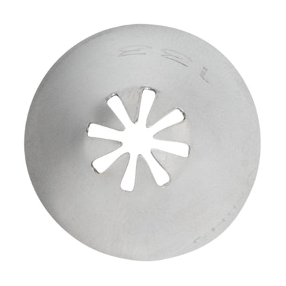 Pastry Tek Stainless Steel #133 Closed Star Piping Tip - 3/4" x 3/4" x 1 1/4" - 1 count box