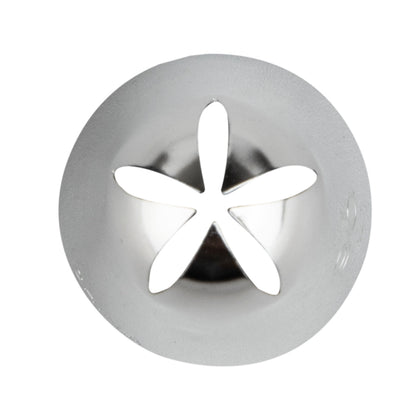 Pastry Tek Stainless Steel #180 Drop Flower Piping Tip - 3/4" x 3/4" x 1 1/4" - 1 count box
