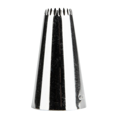 Pastry Tek Stainless Steel #199 Open Star Piping TIp - 3/4" x 3/4" x 1 1/4" - 1 count box