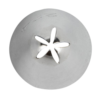 Pastry Tek Stainless Steel #224 Drop Flower Piping Tip - 3/4" x 3/4" x 1 1/4" - 1 count box