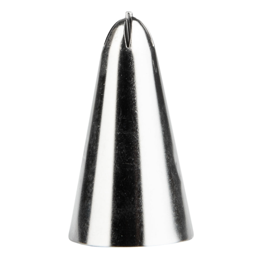 Pastry Tek Stainless Steel #224 Drop Flower Piping Tip - 3/4" x 3/4" x 1 1/4" - 1 count box