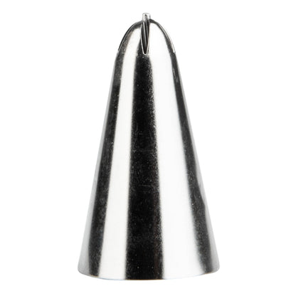 Pastry Tek Stainless Steel #224 Drop Flower Piping Tip - 3/4" x 3/4" x 1 1/4" - 1 count box