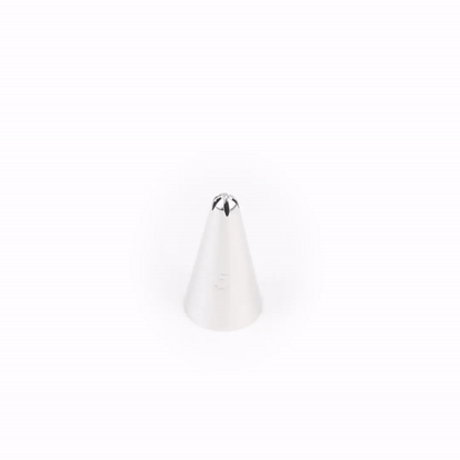 Pastry Tek Stainless Steel #225 Drop Flower Piping Tip - 3/4" x 3/4" x 1 1/4" - 1 count box