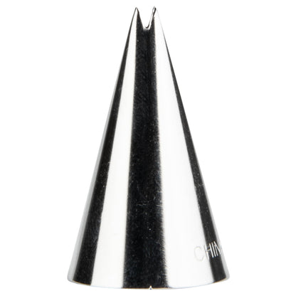 Pastry Tek Stainless Steel #349/352S Leaf Piping Tip - 3/4" x 3/4" x 1 1/4" - 1 count box