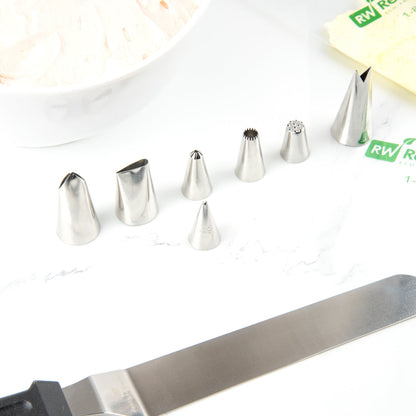 Pastry Tek Stainless Steel #349/352S Leaf Piping Tip - 3/4" x 3/4" x 1 1/4" - 1 count box