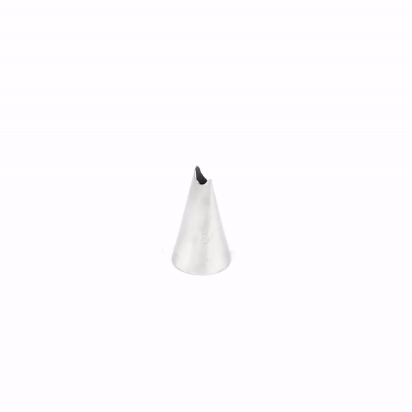 Pastry Tek Stainless Steel #353 Ruffle Piping Tip - 3/4" x 3/4" x 1 1/4" - 1 count box