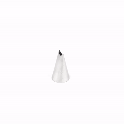 Pastry Tek Stainless Steel #353 Ruffle Piping Tip - 3/4" x 3/4" x 1 1/4" - 1 count box