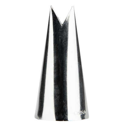 Pastry Tek Stainless Steel #366 Leaf Piping Tip - 2" x 1" x 2" - 1 count box