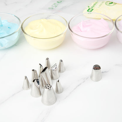 Pastry Tek Stainless Steel #402 Ruffle Piping Tip - 1" x 1" x 1 1/4" - 1 count box