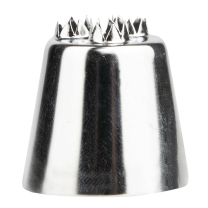 Pastry Tek Stainless Steel #2010 Triple Star Piping Tip - 1" x 1" x 1" - 1 count box