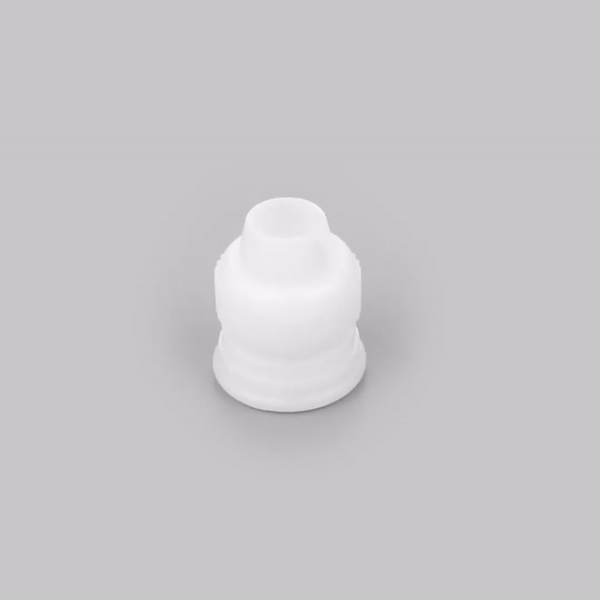 Pastry Tek White Plastic Piping Tip Coupler - Reusable - 1" x 1" x 1" - 1 count box